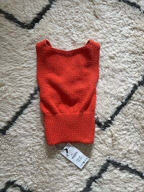 Zara Orange Knit Tank Top - NWT
